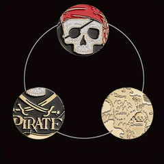 Skull Pirate Golden Treasure Coin Collectible Coin
