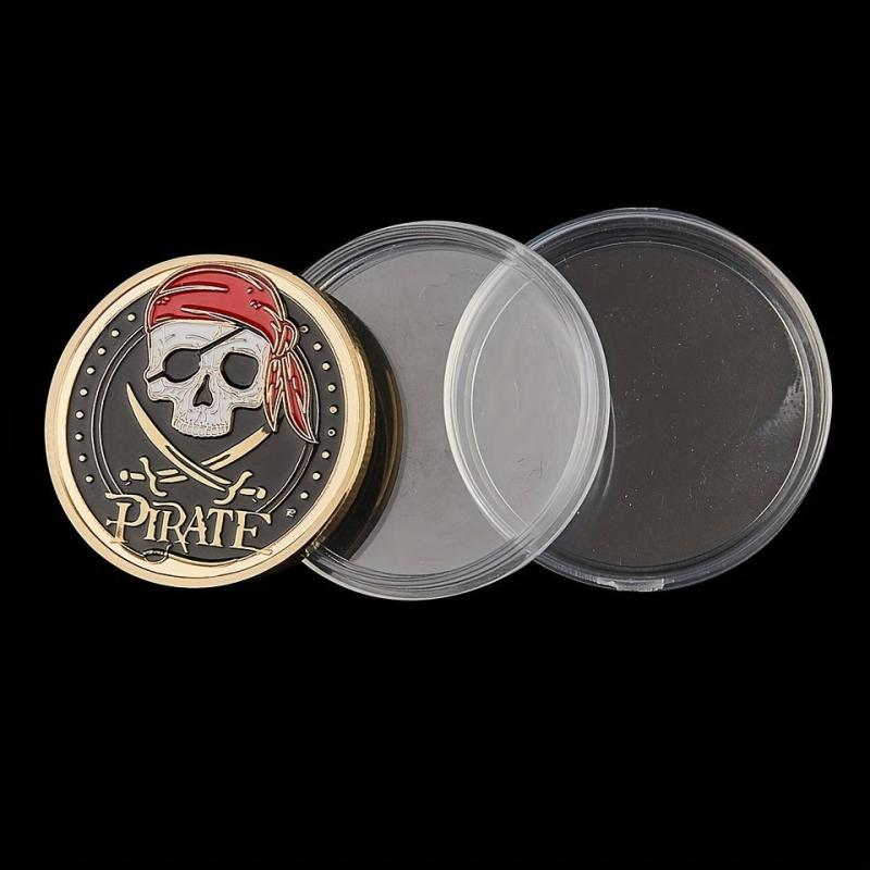 Skull Pirate Golden Treasure Coin Collectible Coin
