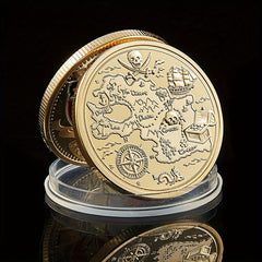 Skull Pirate Golden Treasure Coin Collectible Coin