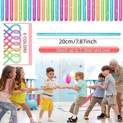 50Pcs Colorful Monkey Noodle Stretchy String Fidget Glitter Style Toys