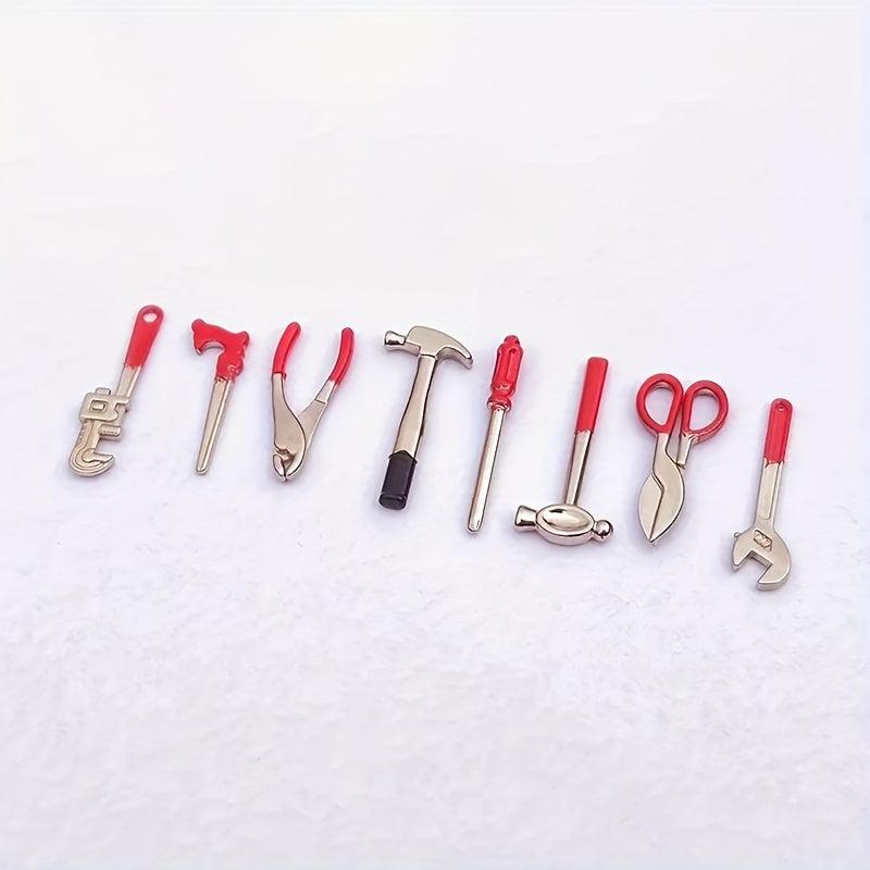 8 Pcs Mini Toolbox Metal Alloy Tool Set 1 12 Toy Repair House