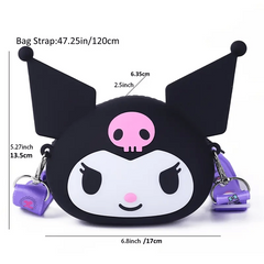 3D Cartoon Silicone Strap Shoulder Bag Purse For Kids - Halloween Christmas Gift