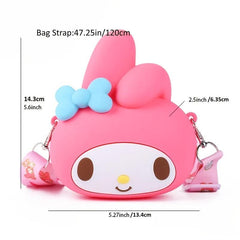 3D Cartoon Silicone Strap Shoulder Bag Purse For Kids - Halloween Christmas Gift