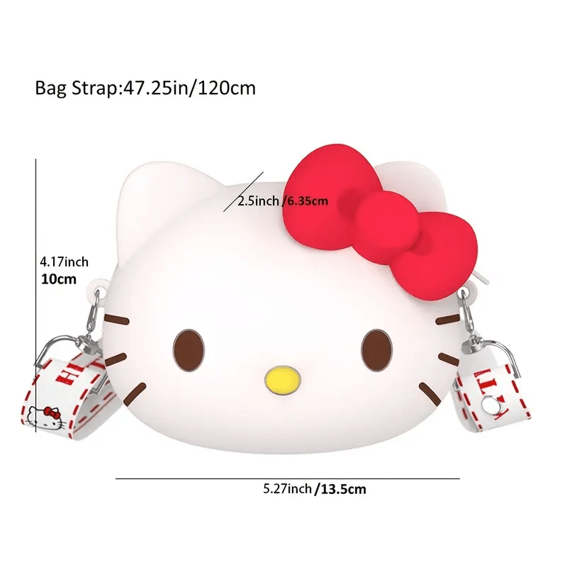 3D Cartoon Silicone Strap Shoulder Bag Purse For Kids - Halloween Christmas Gift