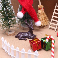 Wood Elf Door Christmas Decoration Mini Fairy Scene Props