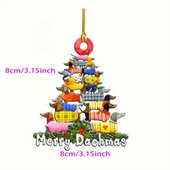 Christmas Dog Pendant Toy Decoration with Physical Presence Variation
