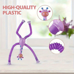 Giraffe Toys with Suction Cups Sensory Tubes for Toddlers
