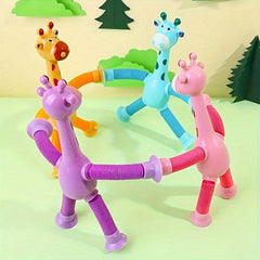 Giraffe Toys with Suction Cups Sensory Tubes for Toddlers
