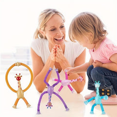 Giraffe Toys with Suction Cups Sensory Tubes for Toddlers