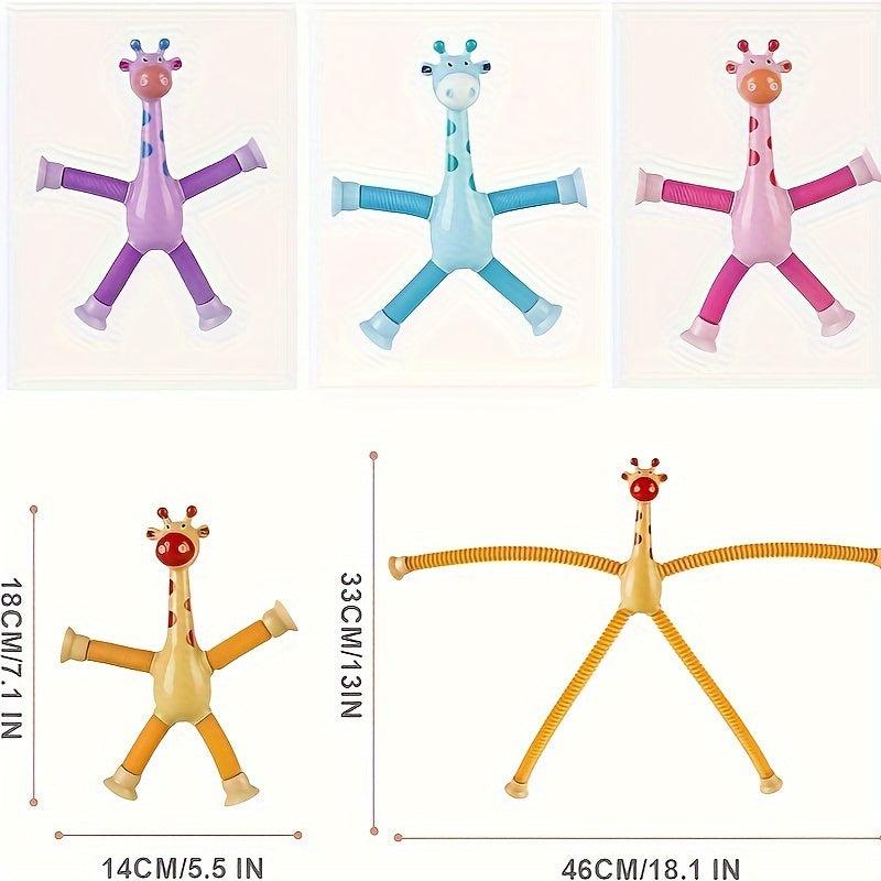 Giraffe Toys with Suction Cups Sensory Tubes for Toddlers