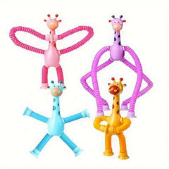 Giraffe Toys with Suction Cups Sensory Tubes for Toddlers