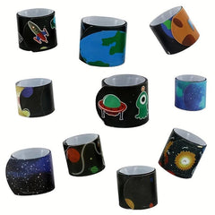 10pcs Space Series Papa Circle Bracelet Starry Sky Shooting Circle Bracelet