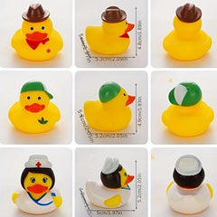 5pcs Yellow Duck Bath Toys for Kids & Babies
