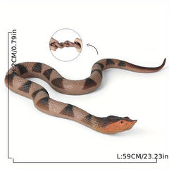 Funny and Scary Toy Snake Soft Rubber Snake Model for Wild Animal Ornament Props