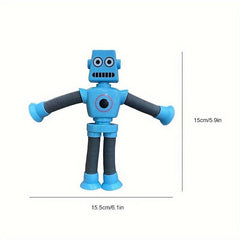 Funny Telescopic Tube Toy Cartoon Suction Cup Toy