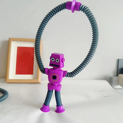 Funny Telescopic Tube Toy Cartoon Suction Cup Toy