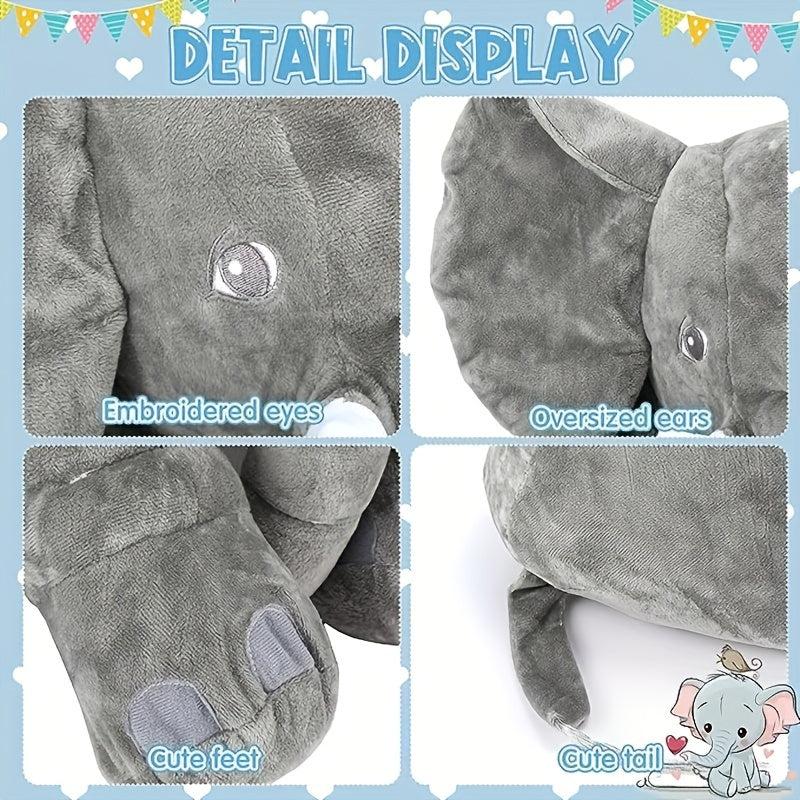 Grey Elephant Plush Toy Stuffed Animal Toy for Halloween Thanksgiving Christmas