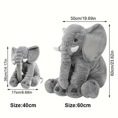 Grey Elephant Plush Toy Stuffed Animal Toy for Halloween Thanksgiving Christmas