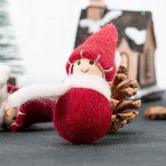 Christmas Decoration Doll Felt Pendant Fabric Dress Up