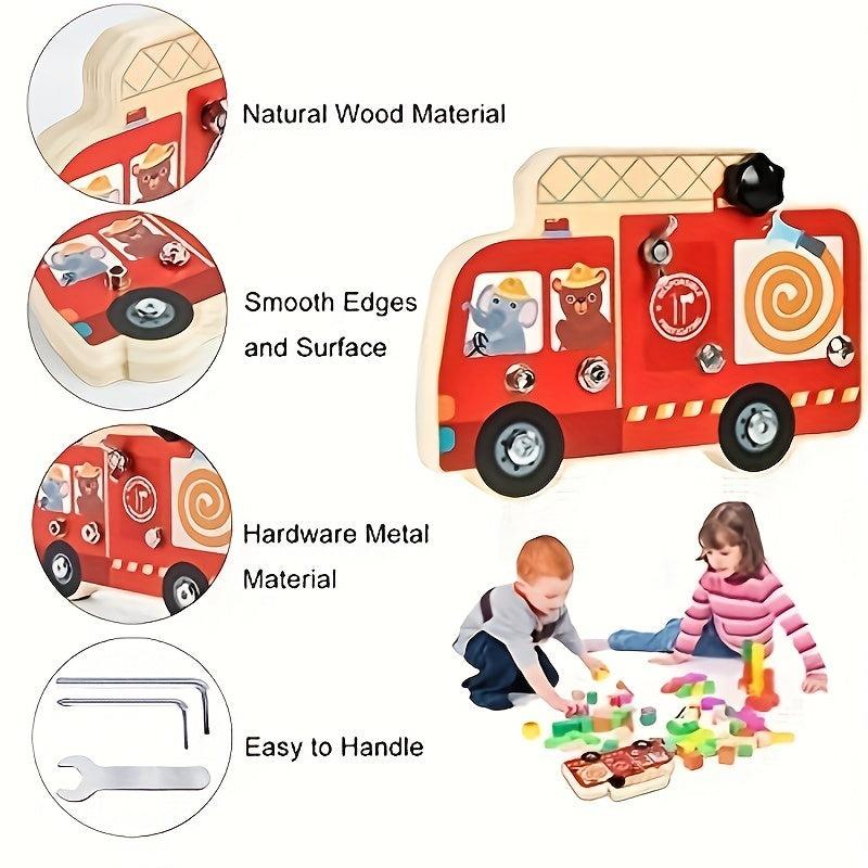 Montessori Wooden Busy Board for Toddler