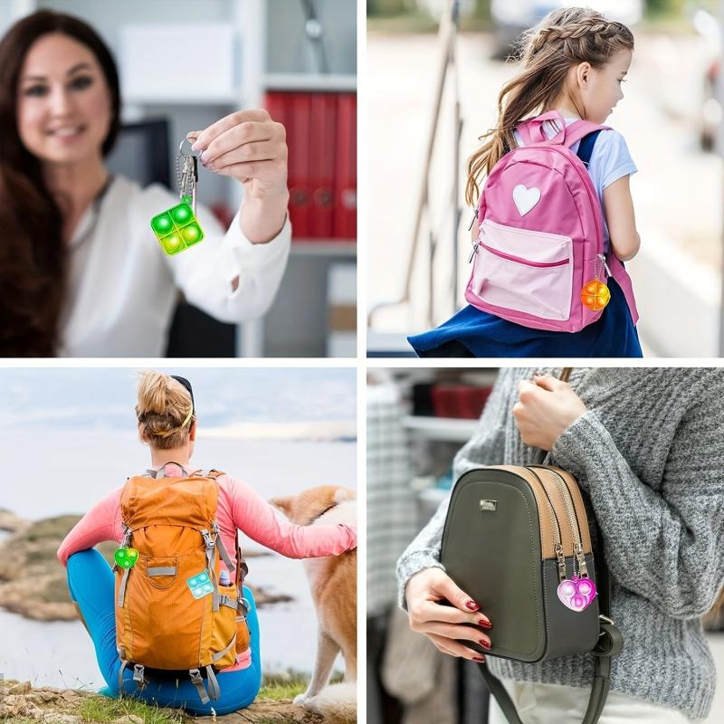 Mini Fidget Toy Keychain 30-60 PCS Bulk Party Favors for Kids Push Pop Its