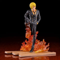 Cartoon Character Statue With Drawn Kick Desktop Decoration