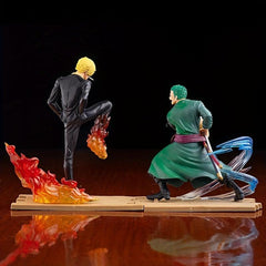 Cartoon Character Statue With Drawn Kick Desktop Decoration