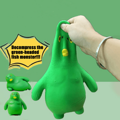 Green Head Fish Decompression Squeeze Toy