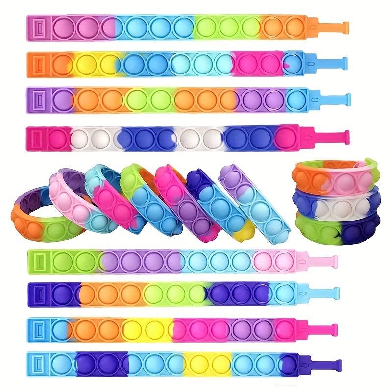 2Pcs Kids Bracelet Toys Party Favors Colorful, Random Colors