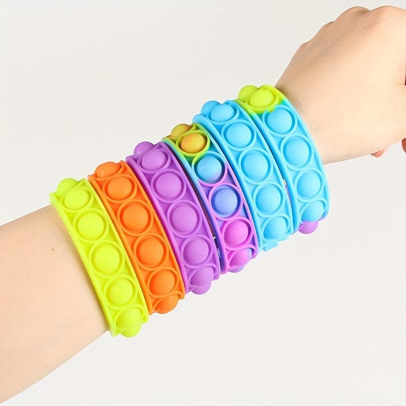 2Pcs Kids Bracelet Toys Party Favors Colorful, Random Colors