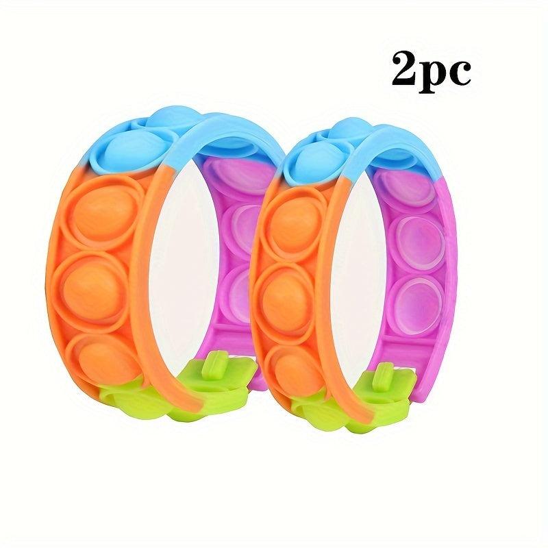 2Pcs Kids Bracelet Toys Party Favors Colorful, Random Colors