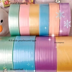 6pc Hand Drawn Tape Water Ball Tape Sticky Ball Pressure Relief Toys