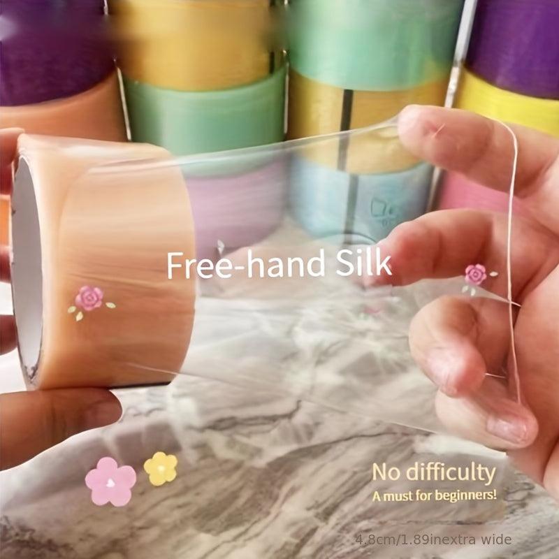 6pc Hand Drawn Tape Water Ball Tape Sticky Ball Pressure Relief Toys