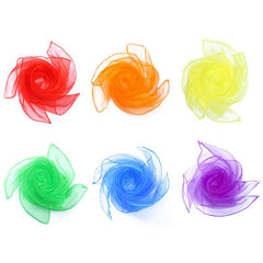 6 Colors Gymnastics Scarves For Outdoor Game Toys Dancing And Juggling