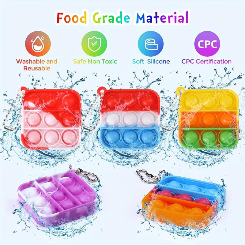 Mini Fidget Toys Bulk 24Pack Random Party Favors For Kids Push Pops