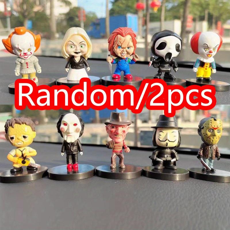 2pcs Funny Halloween Dolls Horror Characters Decor