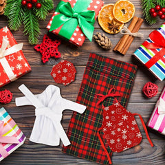4pcs Elf Clothes & Accessories Kit w/ Sleeping Bag, Bathrobe, Apron & Chef Hat