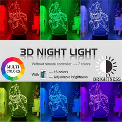 Anime 3D Led Night Light for Child Room Party Decoration
