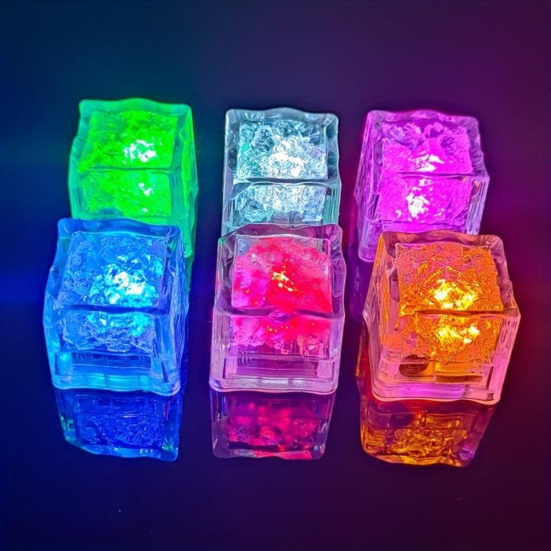Colorful Changing Ice Cube Lights Water Light Up Ice Cube Bar KTV