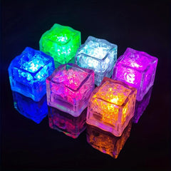 Colorful Changing Ice Cube Lights Water Light Up Ice Cube Bar KTV