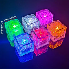 Colorful Changing Ice Cube Lights Water Light Up Ice Cube Bar KTV