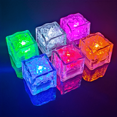 Colorful Changing Ice Cube Lights Water Light Up Ice Cube Bar KTV