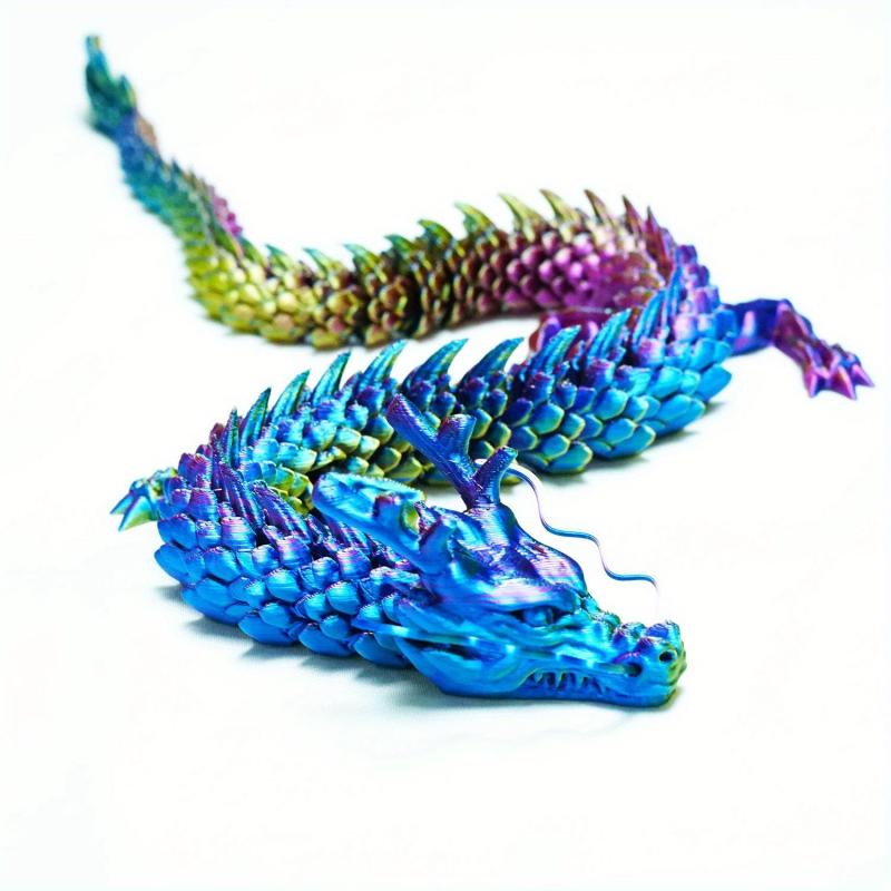 3D Printed Dragon Ornament Seven Dragon Beads Model Gift - Unique Design