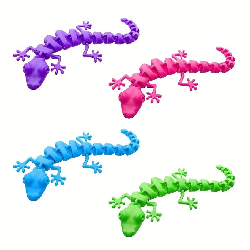Plastic Gecko Bone Pendant Fidget Toy Halloween Tricky Lizard Joints Gift