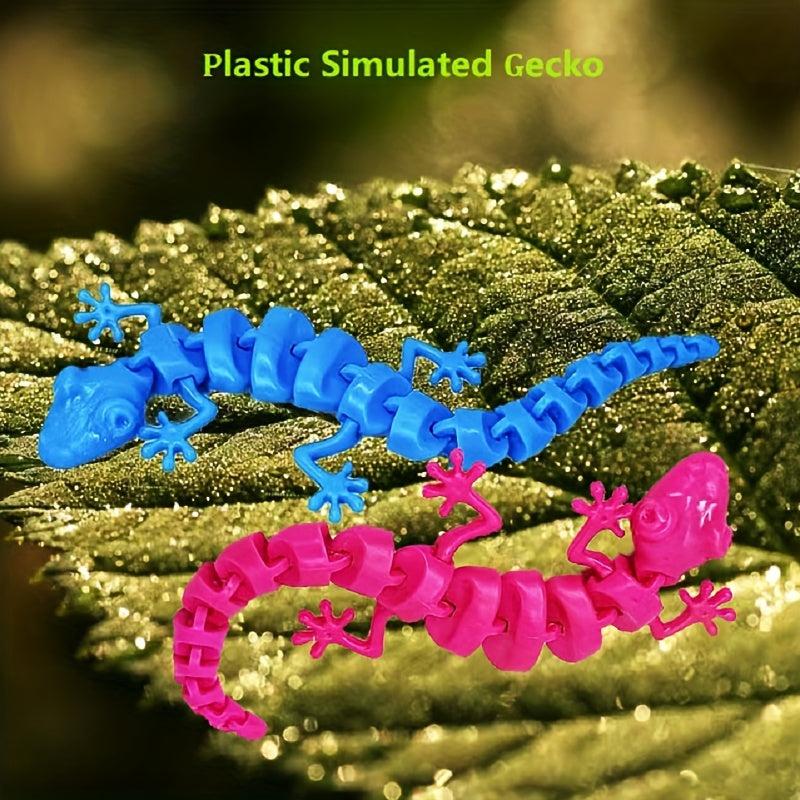 Plastic Gecko Bone Pendant Fidget Toy Halloween Tricky Lizard Joints Gift