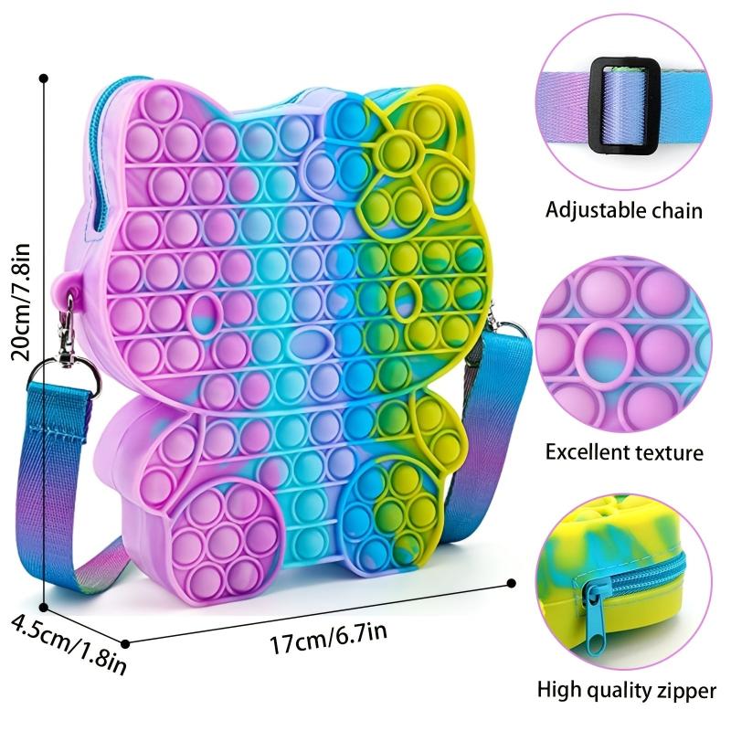 Silicone Pop Purse Fidget Bag for Girls