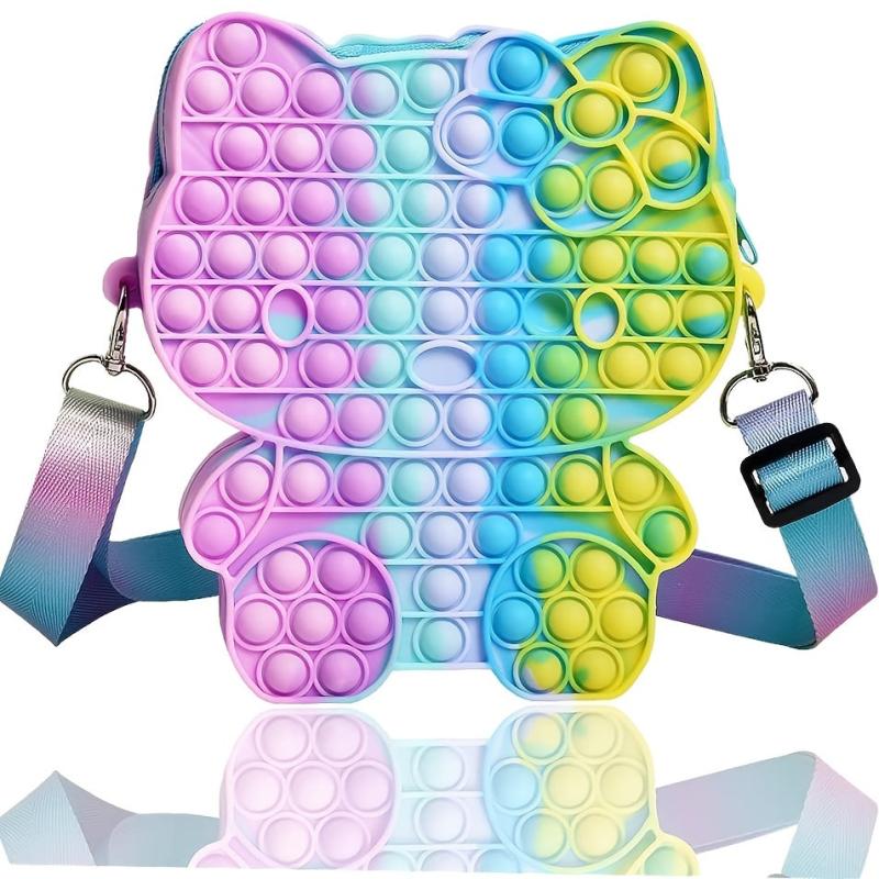 Silicone Pop Purse Fidget Bag for Girls