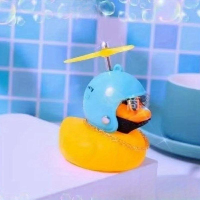 Turbo Duck Car Ornament Rearview Mirror Yellow Duck Bamboo Dragonfly