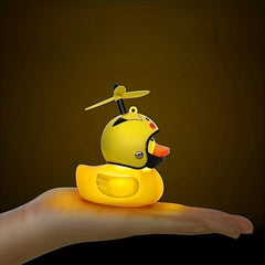 Turbo Duck Car Ornament Rearview Mirror Yellow Duck Bamboo Dragonfly