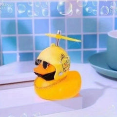 Turbo Duck Car Ornament Rearview Mirror Yellow Duck Bamboo Dragonfly